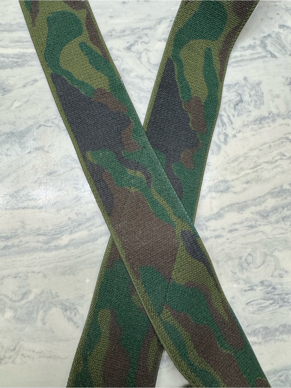 Camouflage clip Suspenders for Men - Green Camo adjustable 2” wide - Picture 3 of 8